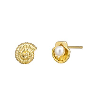 Shelley Stud Earrings - Gold