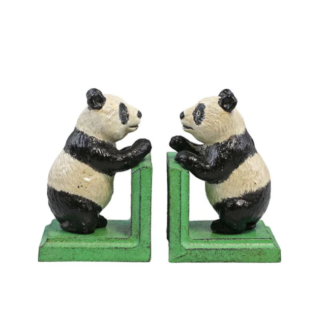 Cast Iron Bookends - Panda