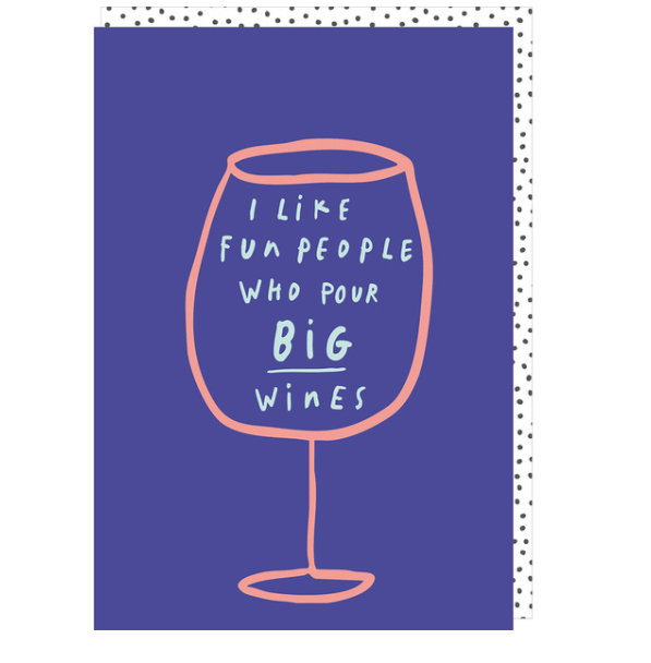 Fun People Big Wines Card