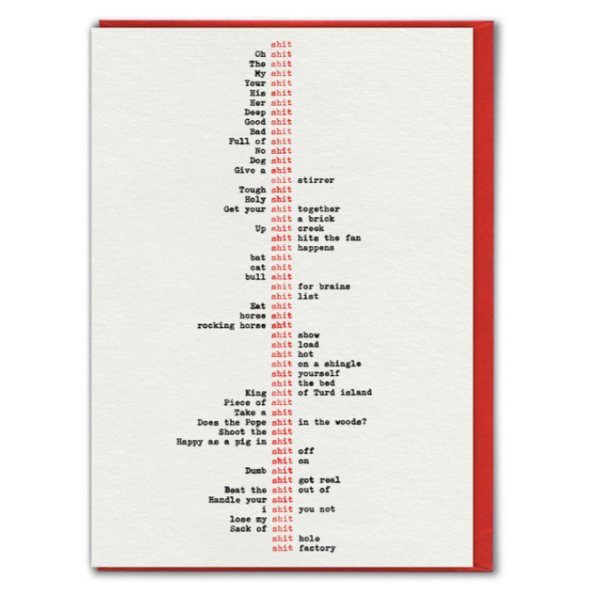 S**t Type Card