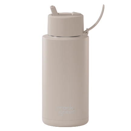 1L Ceramic Bottle + Flip Straw Lid - Moon Dust