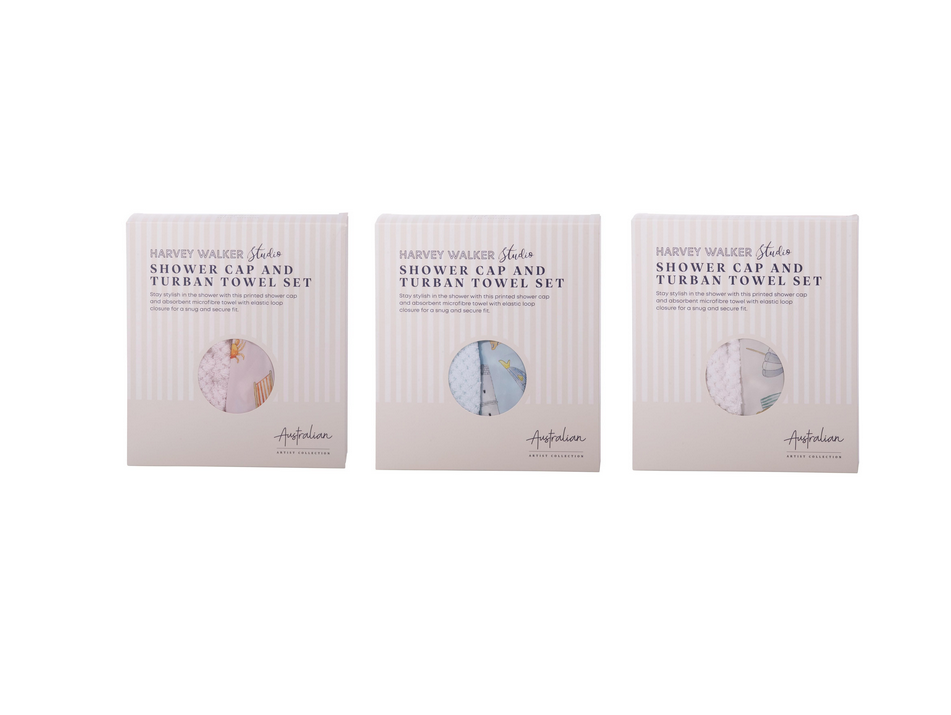 Shower Cap & Turban Towel Set