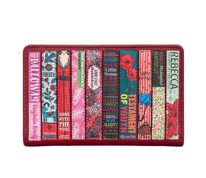 Leather Oxford Purse - Bookwrom Cherry Red