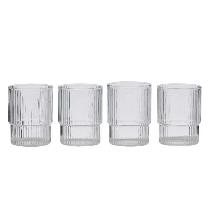 Cortes Glass Tumblers Set of 4 - Clear