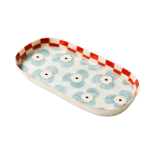 Paradis Blue Flower Tray