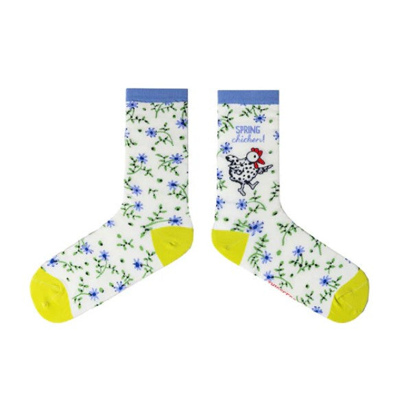 Twigseeds Women's Socks - Spring Chicken