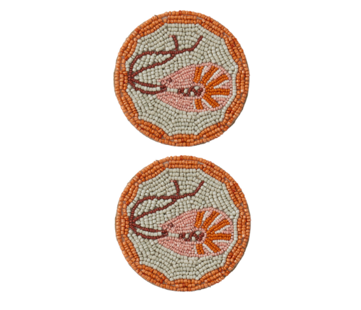 Beaded Coasters Set of 2 - G'Day