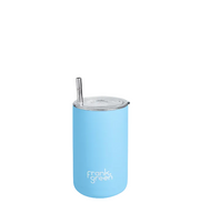425mL Iced Coffee Cup + Straw - Sky Blue