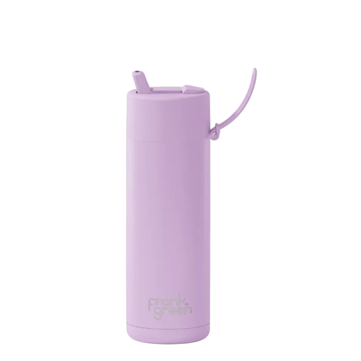 595mL Ceramic Bottle + Flip Straw Lid - Lilac Haze