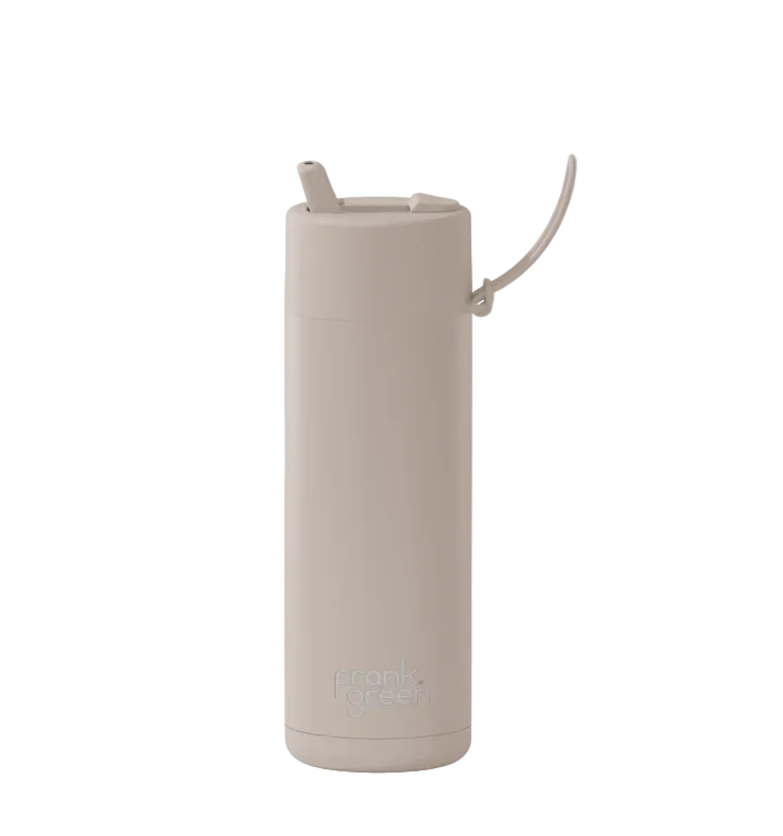 595mL Ceramic Bottle + Flip Straw Lid - Moon Dust