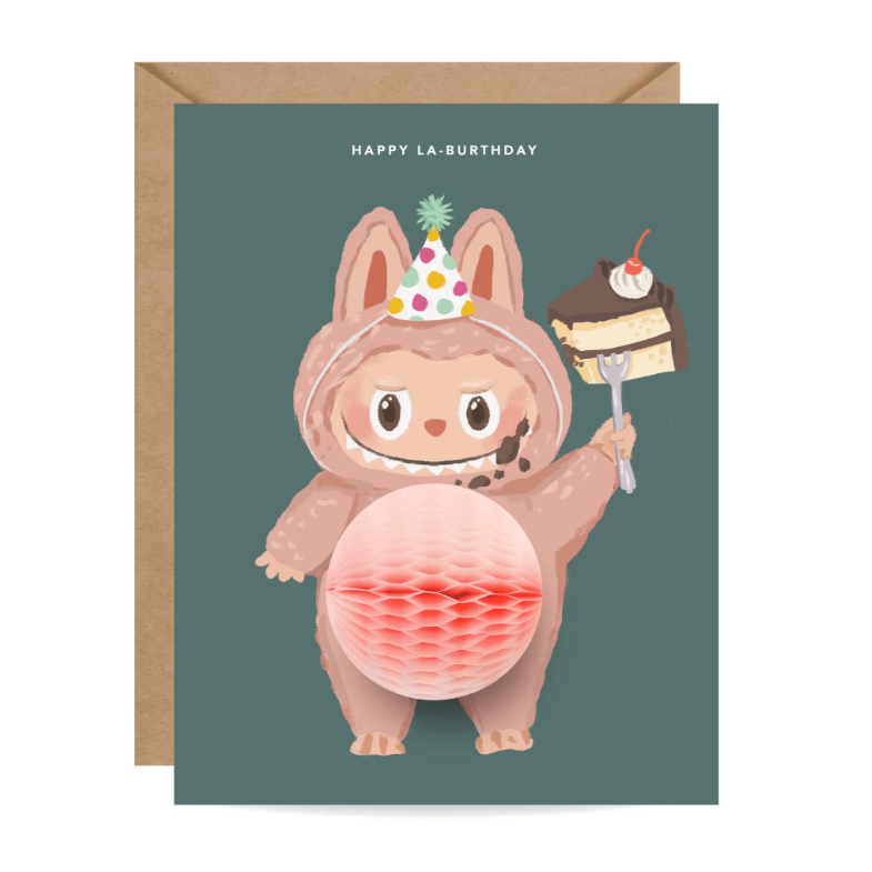 Pop-Up Happy La-Burthday Card