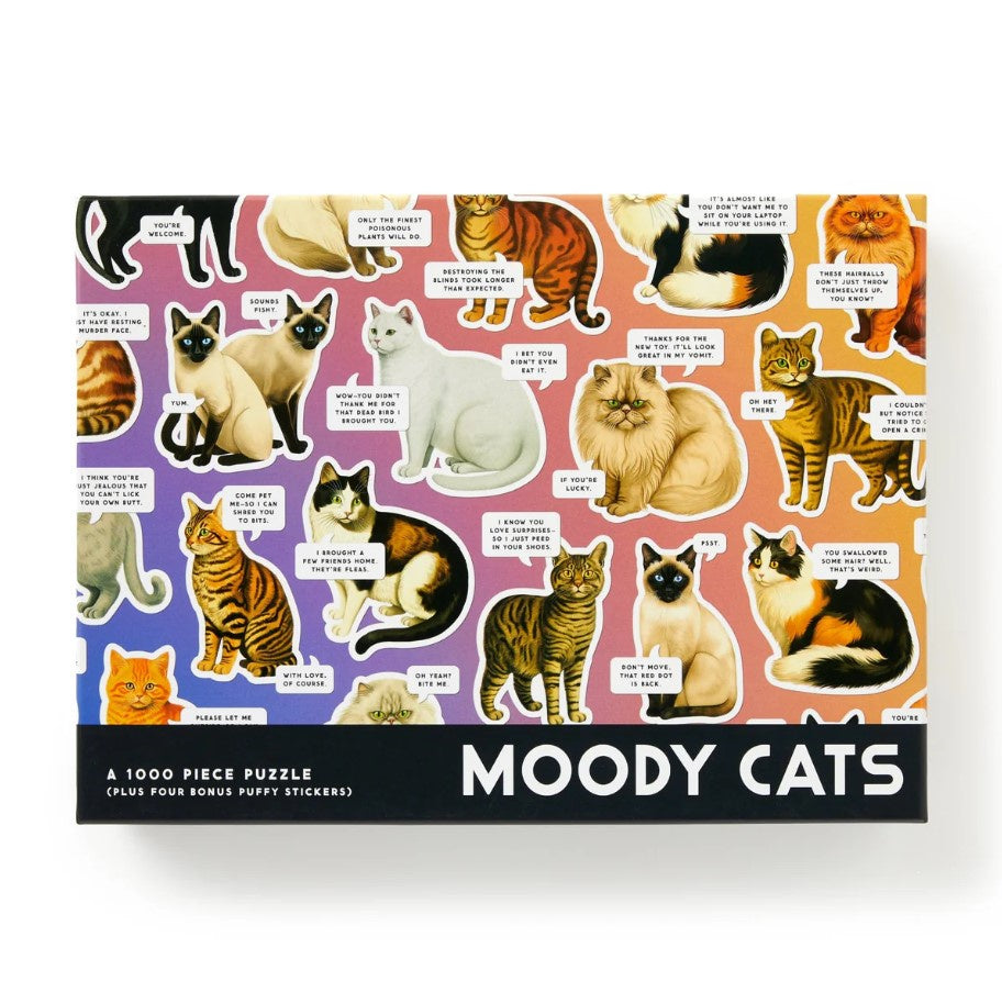 1000pc Puzzle - Moody Cats