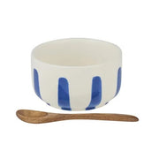 Azzuro Ceramic Bowl With Spoon 9 x 5cm