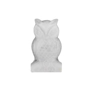 Otis Owl Marble Sculpture - White