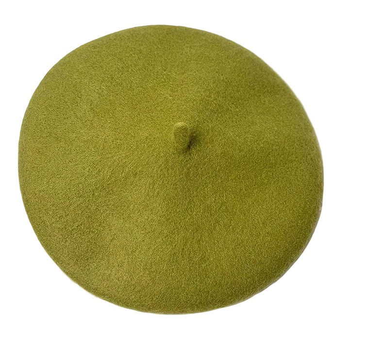 Woolen Beret - Olive Green