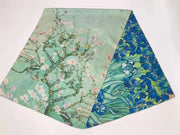 Reversible Silk Scarf - Almond Blossoms/Irises