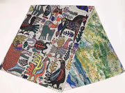 Reversible Silk Scarf - Landscape From Saint-Rémy/Animals