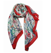 Silk Scarf - Summery Floral