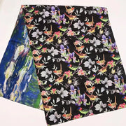 Reversible Silk Scarf - Colourful Birds / Pond