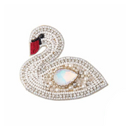 Carmen Brooch - Swan, White