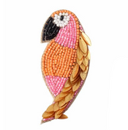 Carmen Brooch - Parrot, Pink/Orange