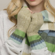 Fingerless Mittens - Blue Band