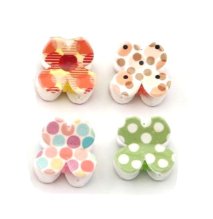 Set of 4 Garden Hair Clips - Spots