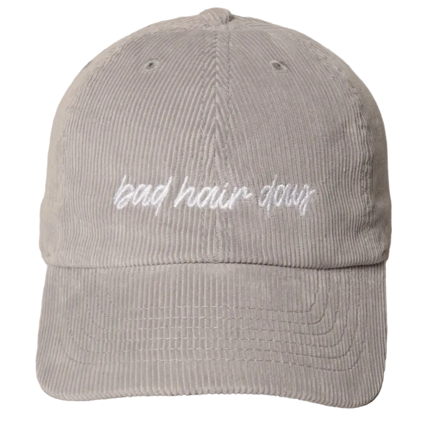Embroidered Baseball Cap Corduroy - Bad Hair Day - Ice Blue