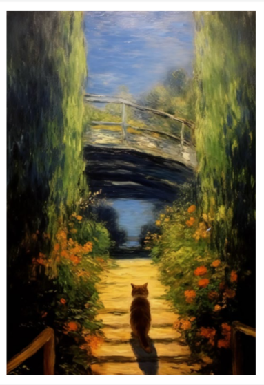 Monet's Kitten Card