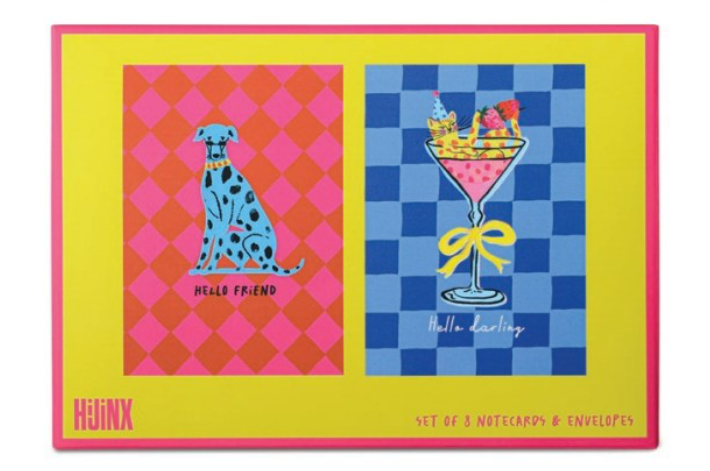 Set of 8 Notecards - Hello Friends