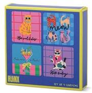 Set of 4 Coasters - The Cat Lover