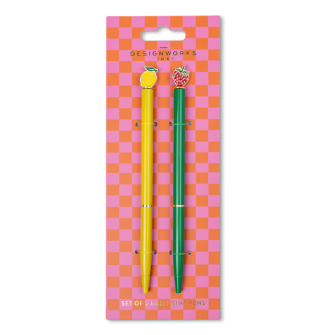 Metal Ballpoint Icon Pens - Fruit