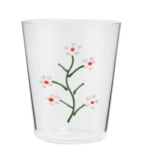 Botanical Icons Glass Tumbler - Wax Flower