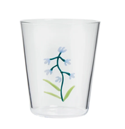 Botanical Icons Glass Tumbler - Bluebell