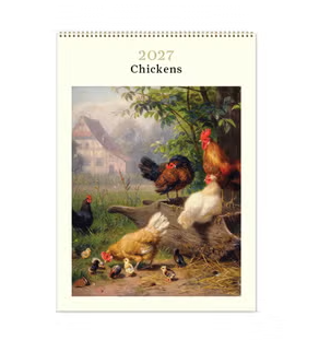 2027 Medium Calendar - Chickens