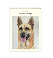 2027 Medium Calendar - Dog Drawings