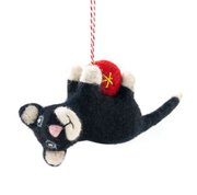Handcrafted Christmas Decoration - Cat Black Bella