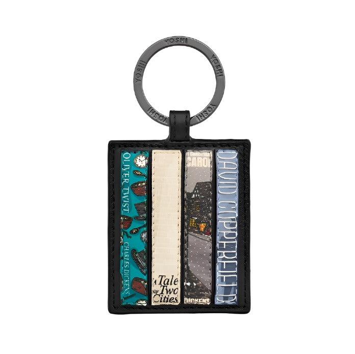 Leather Keyring - library - Charles Dickens - Black – Wileaway