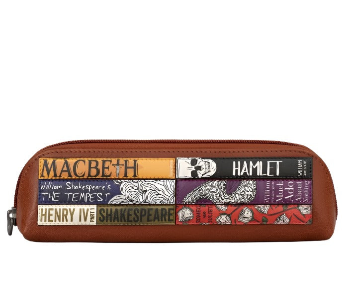 Yoshi Pencil Case - Bookworm Shakespeare Brown