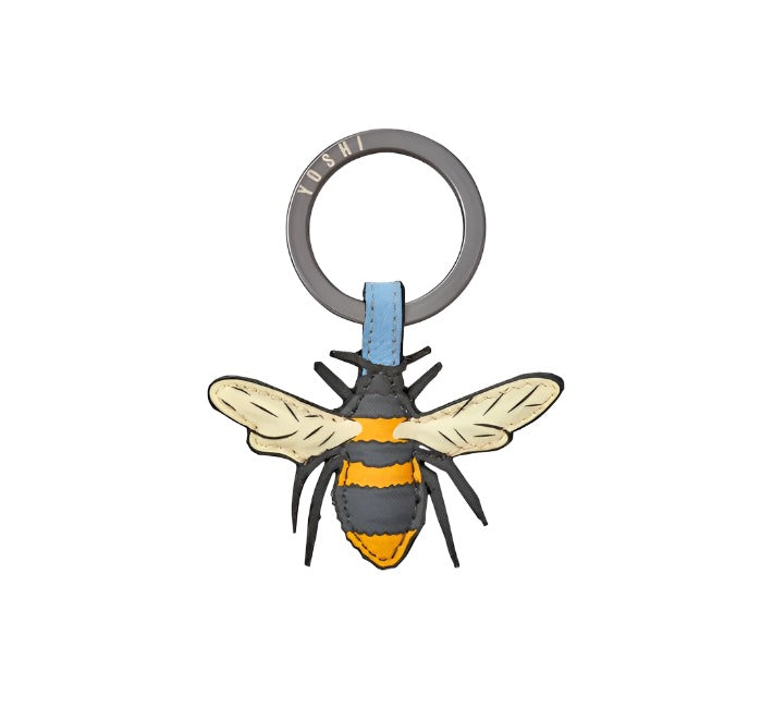 Leather Keyring - Bee Happy
