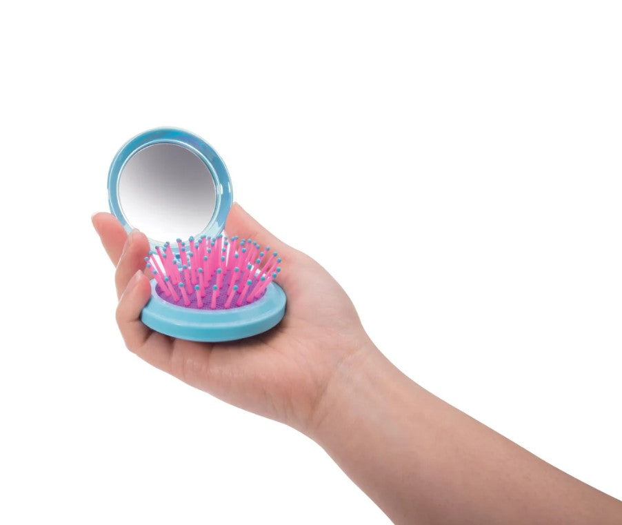 Jewel Compact Hair Brush/Mirror