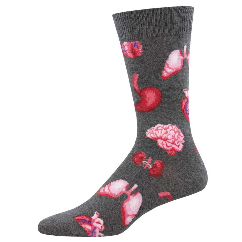 Men's Socks - Organ-ized Gray