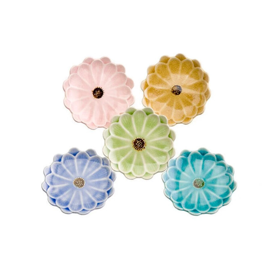 Kiku Flower Plate Set of 5