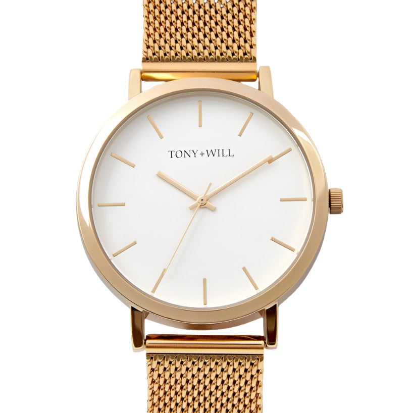 Classic Mesh Watch Gold - Gold/White/Gold