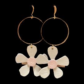 Cher Hoop Earrings - Pink