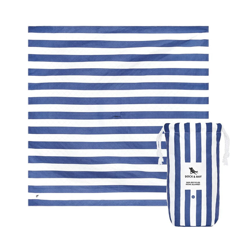 Dock & Bay Picnic Blanket L - Whitsunday Blue