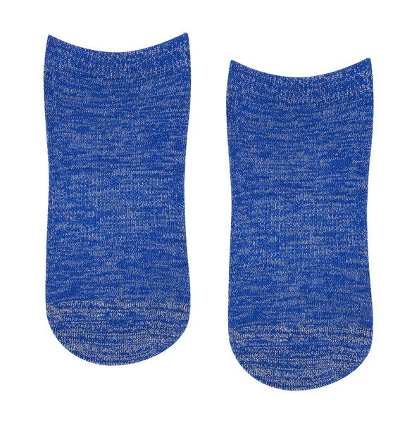 Classic Low Rise Grip Socks - Cobalt Sparkle