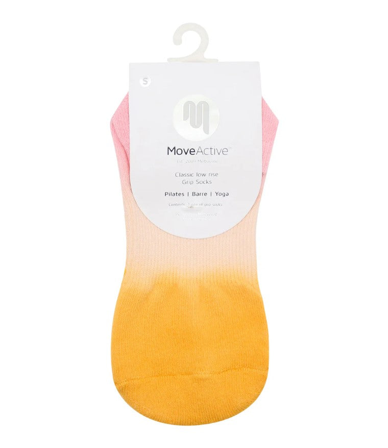 Classic Low Rise Grip Socks - Mimosa Sorbet Ombre