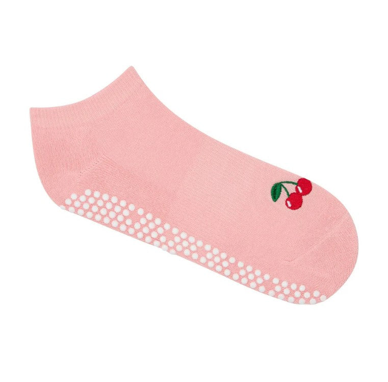 Classic Low Rise Grip Socks - Sweet Cherry
