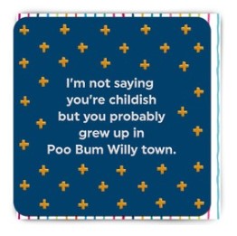Poo Bum Willy Town Card